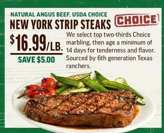 Central Market New York Strip Steaks offer
