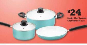 Family Dollar Family Chef Ceramic Cookware Set offer