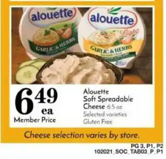 Pavilions Alouette Soft Spreadable Cheese offer