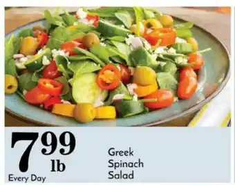 Pavilions Greek Spinach Salad offer