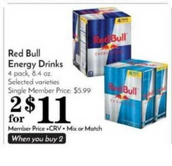 Pavilions Red Bull Energy Drinks offer