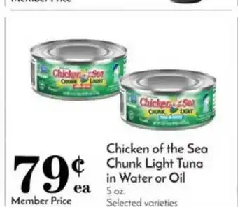 Pavilions Chicken Of The Sea Chunk Light Tuna In Water Or Oil offer