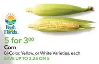 Publix Corn Bi-Color, Yellow, or White offer