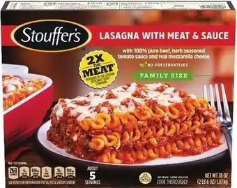 Kroger Stouffer's Family Size Entrée offer