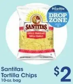 Price Rite Santitas Tortilla Chips 10 Oz offer