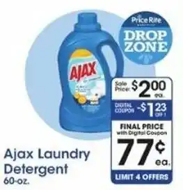 Price Rite Ajax Laundry Detergent 60 oz offer