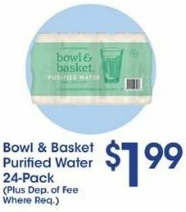 Price Rite Bowl & Basket Purified Water offer