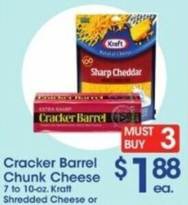 Price Rite Cracker Barrel Chunk Cheese offer