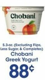 Price Rite Chobani Greek Yogurt offer