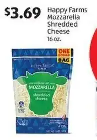 Aldi Happy Farms Mozzarella Shredded Cheese offer