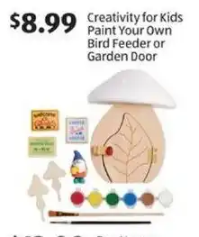 Aldi Creativity for Kids Paint Your Own Bird Feeder or Garden Door offer