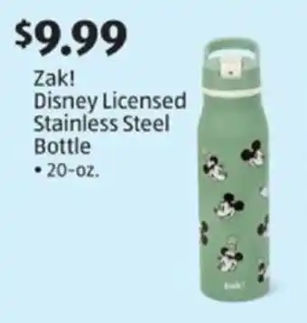 Aldi Zak! Disney Licensed Stainless Steel Bottle offer