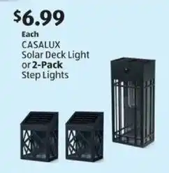 Aldi CASALUX Solar Deck Light or 2-Pack Step Lights offer