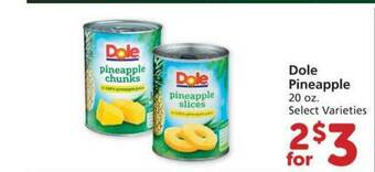 Albertsons Dole Pineapple offer