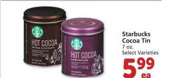 Albertsons Starbucks Cocoa Tin offer