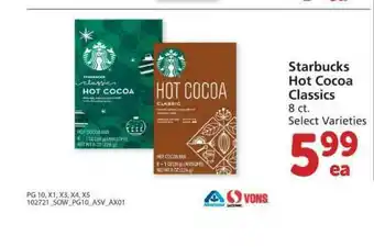 Albertsons Starbucks Hot Cocoa Classics offer