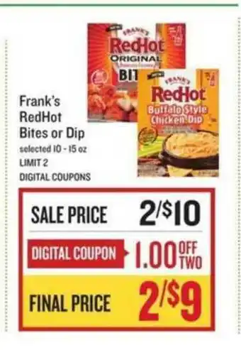 Lowes Foods Frank's RedHot Bites Or Dip offer
