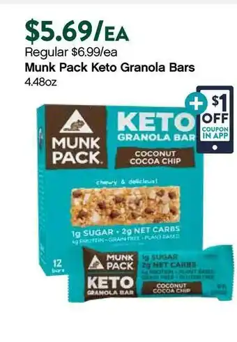 Plum Market Munk Pack Keto Granola Bars offer