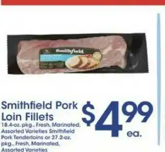Price Rite Smithfield Pork Loin Fillets offer