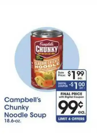 Price Rite Campbell's Chunky Noodle Soup offer