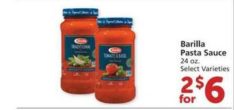 Albertsons Barilla Pasta Sauce offer