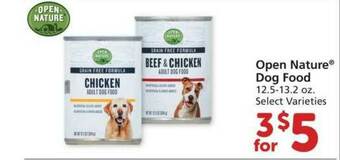 Albertsons Open Nature Dog Food offer