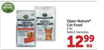 Albertsons Open Nature Cat Food offer