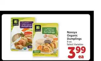 Albertsons Nasoya Organic Dumplings offer