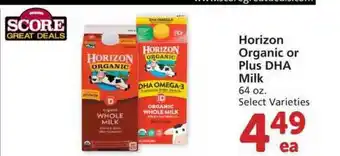 Albertsons Horizon Organic Or Plus Dha Milk offer