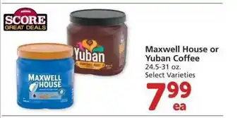 Albertsons Maxwell House Or Yuban Coffee offer