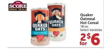 Albertsons Quaker Oatmeal Hot Cereal offer