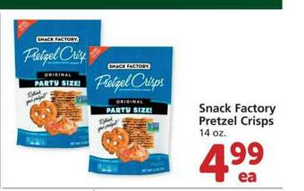 Albertsons Snack Factory Pretzel Crisps offer