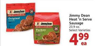 Albertsons Jimmy Dean Heat'n Serve Sausage offer