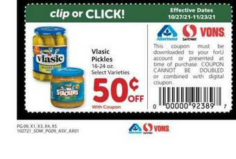 Albertsons Vlasic Pickles offer