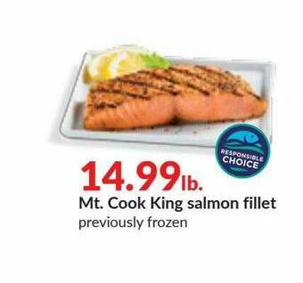 Hy-Vee Mt. Cook King Salmon Fillet offer