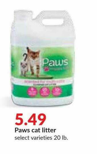 Hy-Vee Paws Cat Litter offer
