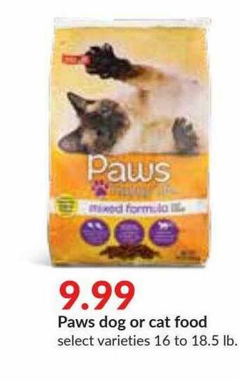 Hy-Vee Paws Dog Or Cat Food offer