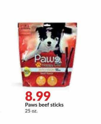 Hy-Vee Paws Beef Sticks offer