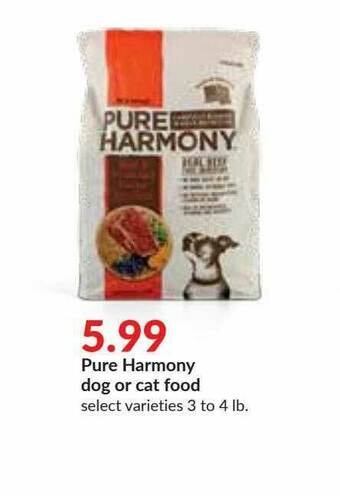 Hy-Vee Pure Harmony Dog Or Cat Food offer