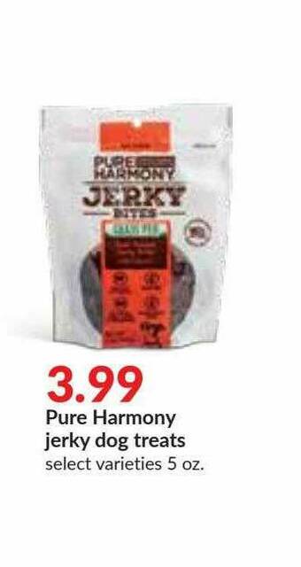 Hy-Vee Pure Harmony Jerky Dog Treats offer