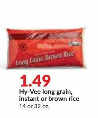 Hy-Vee Hy-vee Long Grain Instant Or Brown Rice offer
