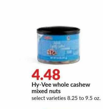 Hy-Vee Hy-vee Whole Cashew Mixed Nuts offer