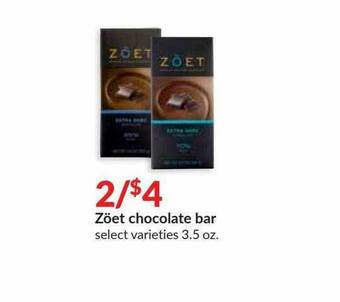 Hy-Vee Zöet Chocolate Bar offer