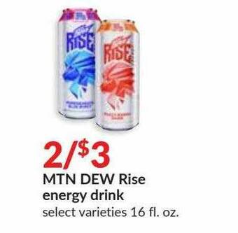 Hy-Vee MTN Dew Rise Energy Drink offer