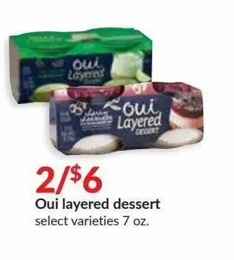 Hy-Vee Oui Layered Dessert offer