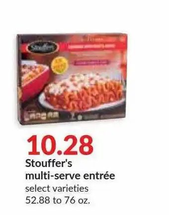 Hy-Vee Stouffer's Multi-Serve Entrée offer