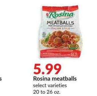 Hy-Vee Rosina Meatballs offer