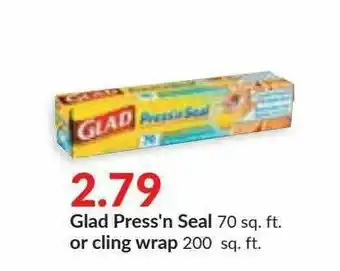 Hy-Vee Glad Press'n Seal Or Cling Wrap offer