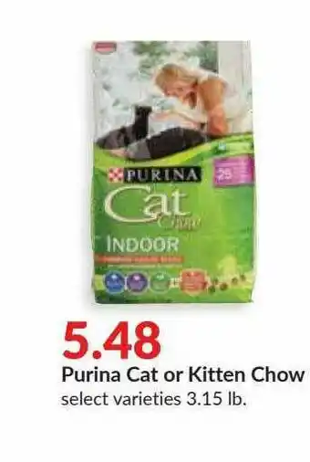 Hy-Vee Purina Cat Or Kitten Chow offer
