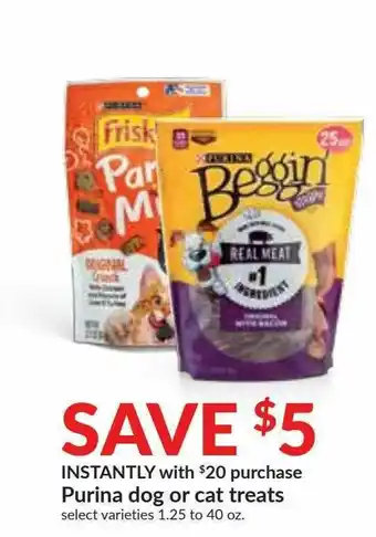 Hy-Vee Purina Dog Or Cat Treats offer